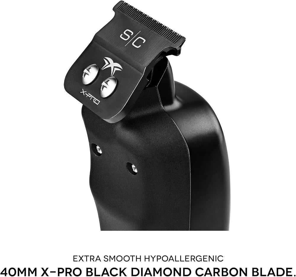 Stylecraft Instinct Trimmer Metal Edition by Gamma Più, Men's Professional Hair Clipper with Intuitive Torque Control, 180 Min Wireless Autonomy, 0 Gap Adjustable Blade, 3 Covers