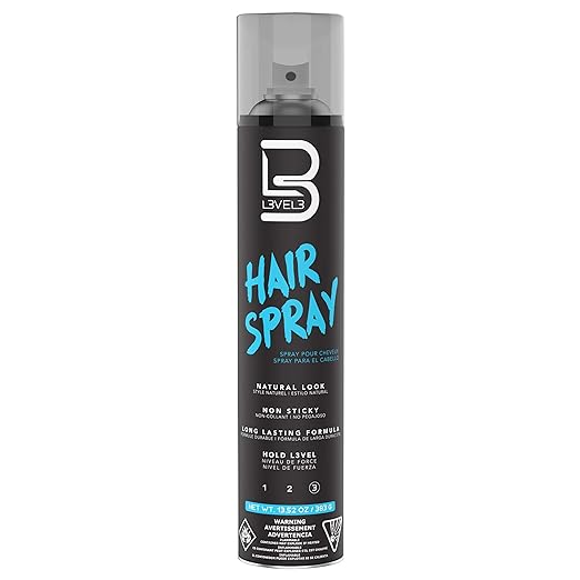 L3 Level 3 Hair Spray - Long Lasting and Strong Hold Hair Spray - Great for Men and Women - Level Three - Suitable for All Hair Types