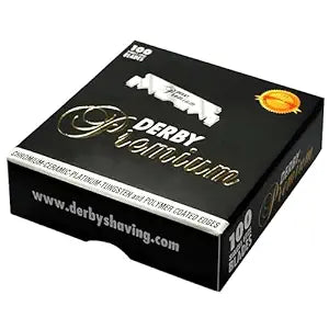 100 "Derby Premium" Single Edge Razor Blades for straight razor