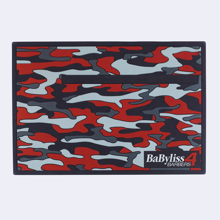 RED CAMO MAGNETIC STRIP BARBER MAT