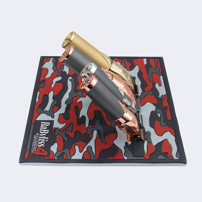 RED CAMO MAGNETIC STRIP BARBER MAT