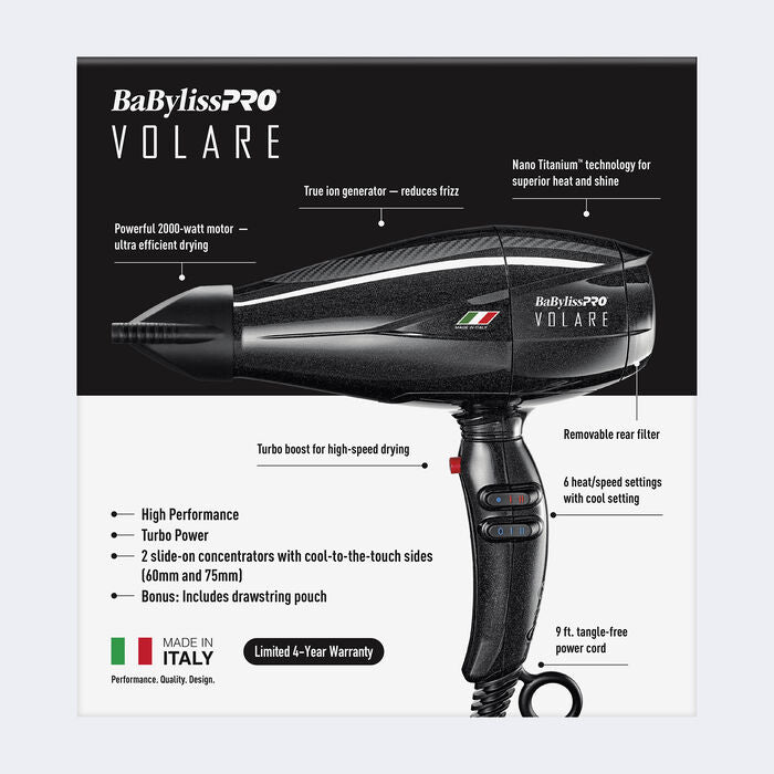 VOLARE® V1 DRYER (BLACK) Item No. BVOL1