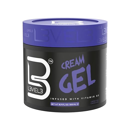 L3 Level 3 Cream Gel - Provides Volume and Medium Hold - With Vitamins to Nourish and Protect Hair Level Three Mens Hair Styling Cream