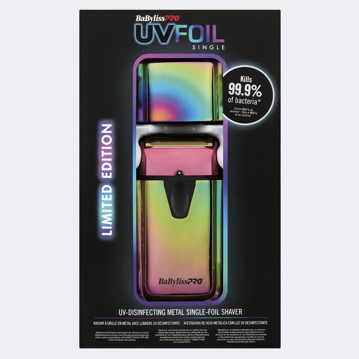 UVFOIL LIMITED EDITION IRIDESCENT UV-DISINFECTING SINGLE-FOIL SHAVER