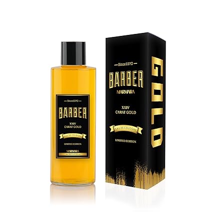 Marmara Barber Cologne - Best Choice of Modern Barbers and Traditional Shaving Fans (Black-Gold Limited Edition, 500ml x 1 Bottle)