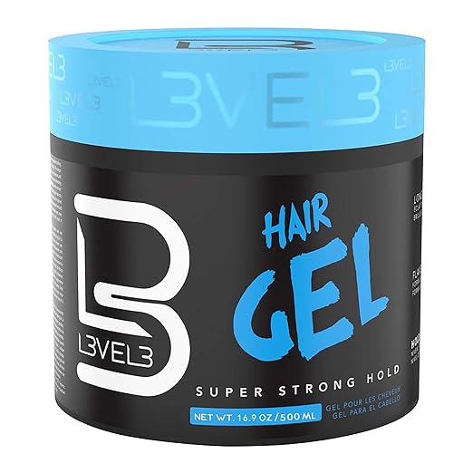 L3 - Hair Gel - Super Strong Hold - Flake Free - Long Lasting Shine - For Men and Women - Level 3 Gel - Add Volume and Texture 500 ML /16.9 FL.OZ