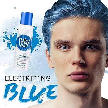 Punky Temporary Hair Color Spray, Bengal Blue, Non-Damaging Hair Dye for Instant Vivid Hair Color, 3.5 oz