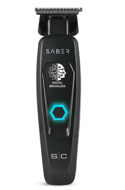 SABER - PROFESSIONAL FULL METAL BODY DIGITAL BRUSHLESS MOTOR CORDLESS HAIR TRIMMER - BLACK