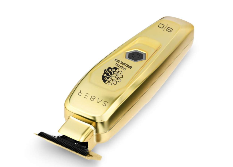 SABER - PROFESSIONAL FULL METAL BODY DIGITAL BRUSHLESS MOTOR CORDLESS HAIR TRIMMER - GOLD