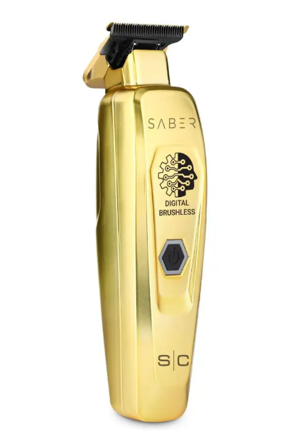 SABER - PROFESSIONAL FULL METAL BODY DIGITAL BRUSHLESS MOTOR CORDLESS HAIR TRIMMER - GOLD