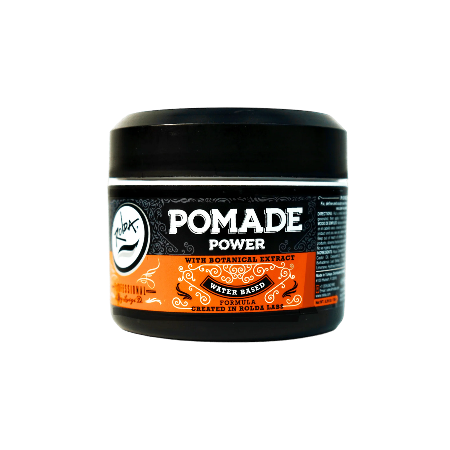 Rolda - Power Hair Pomade | Water Based Formula, High Hold, High Shine, Edge Control Gel, Flake-free, Alcohol-free, Residue-free