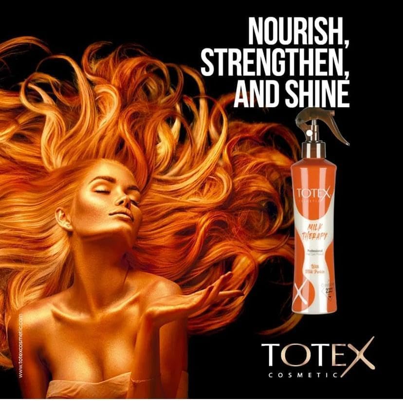 Totex Professional Two Phase Milk Therapy | Leave in Spray Conditioner | Detangler for Dry Damaged Hair Care Product | Shampoo Conditioner 400 ml / 13,52 fl oz